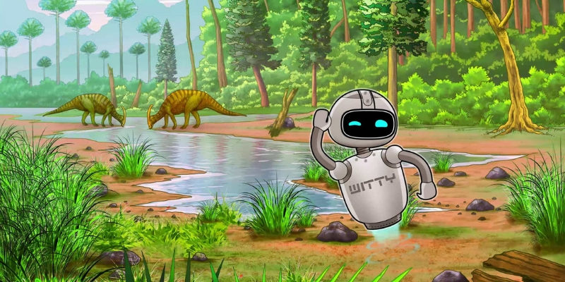 Witty the robot dinosaure application